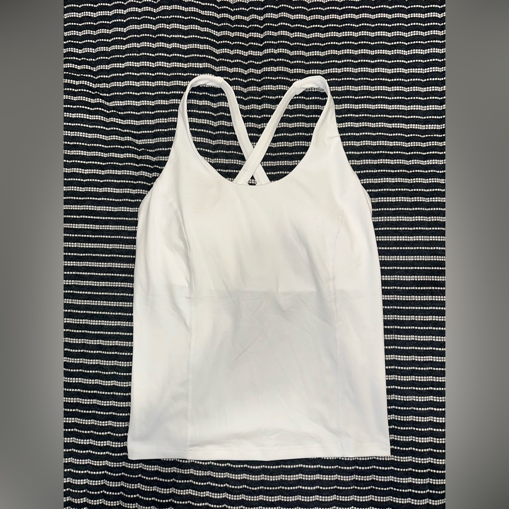 Fabletics White Strappy Back Tank